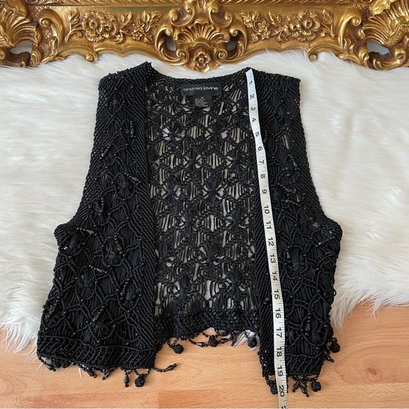 Andrea Jovine Beaded Knit Vest - Picture 6 of 7